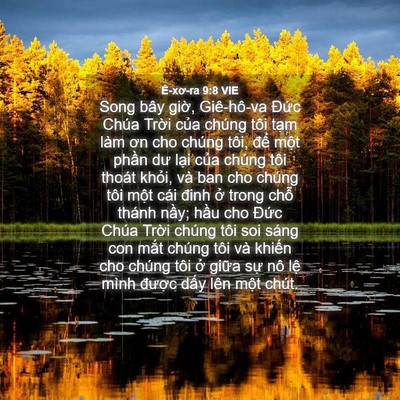 Picture 04 - Ê-xơ-ra 9:8 VIE - Song bây giờ, Giê-hô-va Đức Chúa Trời - Bible Verse Picture