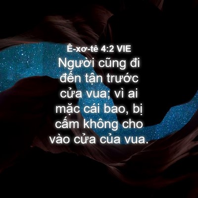 Picture 04 - Ê-xơ-tê 4:2 VIE - Người cũng đi đến tận trước cửa - Bible Verse Picture