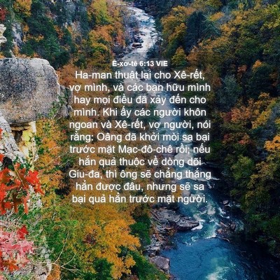 Picture 04 - Ê-xơ-tê 6:13 VIE - Ha-man thuật lại cho Xê-rết, vợ mình, - Bible Verse Picture
