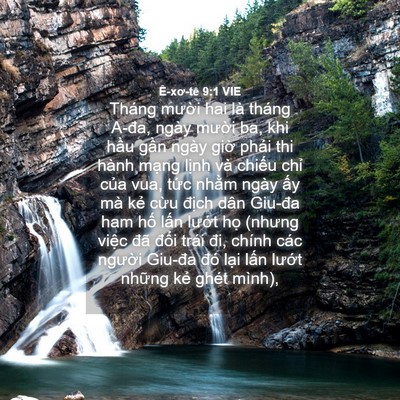 Picture 04 - Ê-xơ-tê 9:1 VIE - Tháng mười hai là tháng A-đa, ngày - Bible Verse Picture