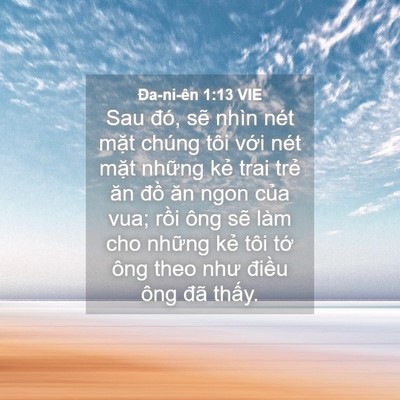 Picture 04 - Ða-ni-ên 1:13 VIE - Sau đó, sẽ nhìn nét mặt chúng tôi với - Bible Verse Picture
