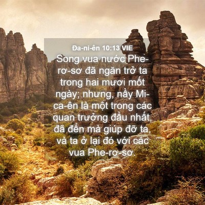 Picture 04 - Ða-ni-ên 10:13 VIE - Song vua nước Phe-rơ-sơ đã ngăn trở ta - Bible Verse Picture