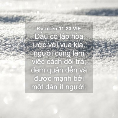 Picture 04 - Ða-ni-ên 11:23 VIE - Dầu có lập hòa ước với vua kia, - Bible Verse Picture