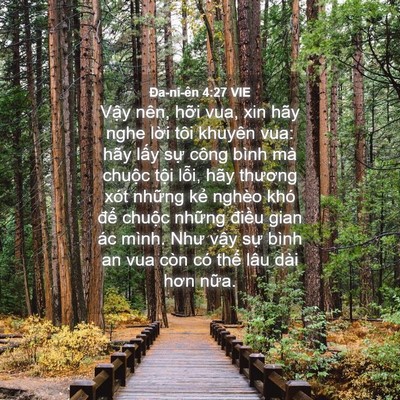 Picture 04 - Ða-ni-ên 4:27 VIE - Vậy nên, hỡi vua, xin hãy nghe lời tôi - Bible Verse Picture