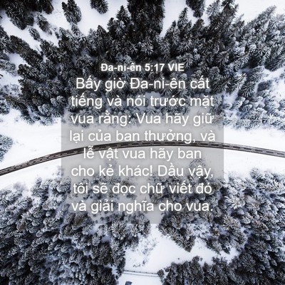 Picture 04 - Ða-ni-ên 5:17 VIE - Bấy giờ Đa-ni-ên cất tiếng và nói - Bible Verse Picture