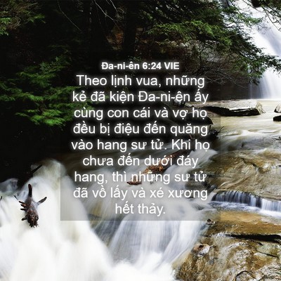 Picture 04 - Ða-ni-ên 6:24 VIE - Theo lịnh vua, những kẻ đã kiện - Bible Verse Picture