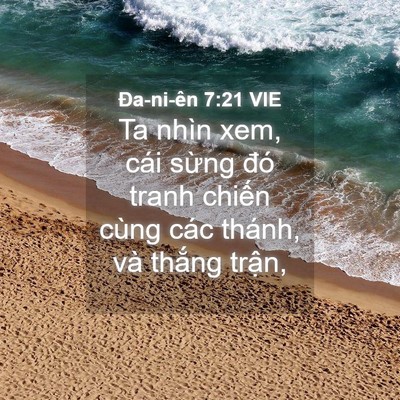 Picture 04 - Ða-ni-ên 7:21 VIE - Ta nhìn xem, cái sừng đó tranh chiến - Bible Verse Picture
