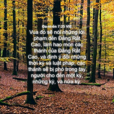 Picture 04 - Ða-ni-ên 7:25 VIE - Vua đó sẽ nói những lời phạm đến - Bible Verse Picture