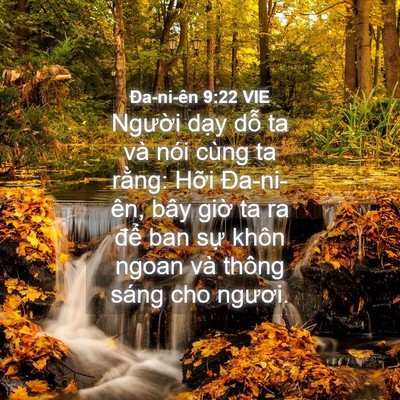Picture 04 - Ða-ni-ên 9:22 VIE - Người dạy dỗ ta và nói cùng ta rằng: - Bible Verse Picture