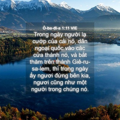 Picture 04 - Ô-ba-đi-a 1:11 VIE - Trong ngày người lạ cướp của cải - Bible Verse Picture