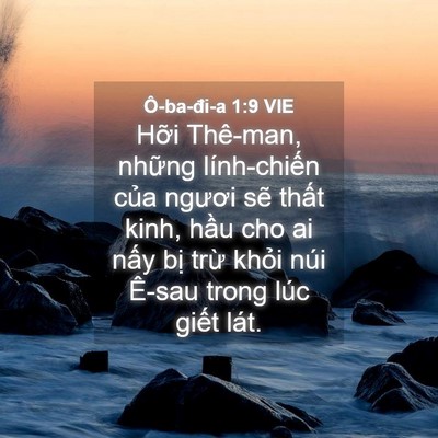 Picture 04 - Ô-ba-đi-a 1:9 VIE - Hỡi Thê-man, những lính-chiến của - Bible Verse Picture