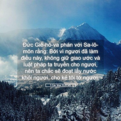 Picture 05 - 1 Các Vua 11:11 VIE - Đức Giê-hô-va phán với Sa-lô-môn - Bible Verse Picture