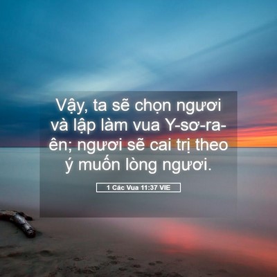 Picture 05 - 1 Các Vua 11:37 VIE - Vậy, ta sẽ chọn ngươi và lập làm vua - Bible Verse Picture