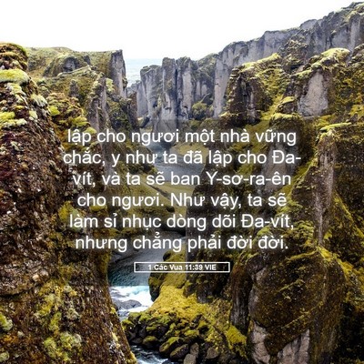 Picture 05 - 1 Các Vua 11:39 VIE - lập cho ngươi một nhà vững chắc, y - Bible Verse Picture