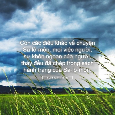 Picture 05 - 1 Các Vua 11:41 VIE - Còn các điều khác về chuyện - Bible Verse Picture