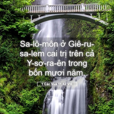 Picture 05 - 1 Các Vua 11:42 VIE - Sa-lô-môn ở Giê-ru-sa-lem cai trị trên - Bible Verse Picture