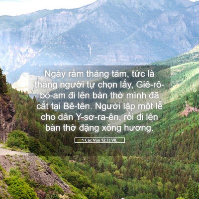 Picture 05 - 1 Các Vua 12:33 VIE - Ngày rằm tháng tám, tức là tháng - Bible Verse Picture
