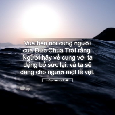 Picture 05 - 1 Các Vua 13:7 VIE - Vua bèn nói cùng người của Đức Chúa - Bible Verse Picture