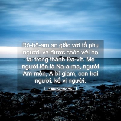 Picture 05 - 1 Các Vua 14:31 VIE - Rô-bô-am an giấc với tổ phụ người, - Bible Verse Picture