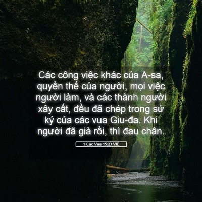 Picture 05 - 1 Các Vua 15:23 VIE - Các công việc khác của A-sa, quyền thế - Bible Verse Picture