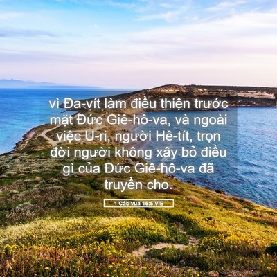Picture 05 - 1 Các Vua 15:5 VIE - vì Đa-vít làm điều thiện trước mặt - Bible Verse Picture