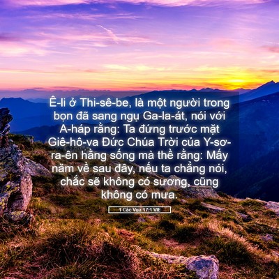 Picture 05 - 1 Các Vua 17:1 VIE - Ê-li ở Thi-sê-be, là một người trong - Bible Verse Picture