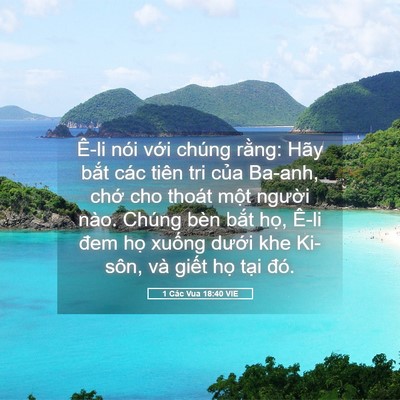 Picture 05 - 1 Các Vua 18:40 VIE - Ê-li nói với chúng rằng: Hãy bắt các - Bible Verse Picture