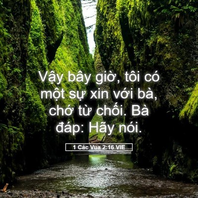 Picture 05 - 1 Các Vua 2:16 VIE - Vậy bây giờ, tôi có một sự xin với - Bible Verse Picture