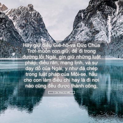 Picture 05 - 1 Các Vua 2:3 VIE - Hãy giữ điều Giê-hô-va Đức Chúa - Bible Verse Picture