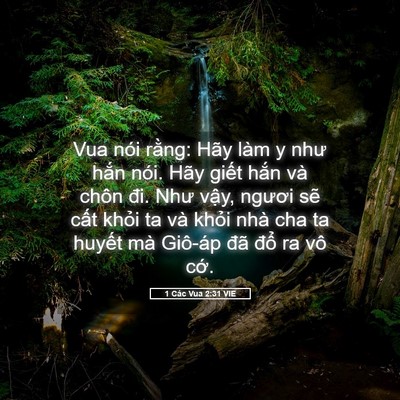 Picture 05 - 1 Các Vua 2:31 VIE - Vua nói rằng: Hãy làm y như hắn nói. - Bible Verse Picture