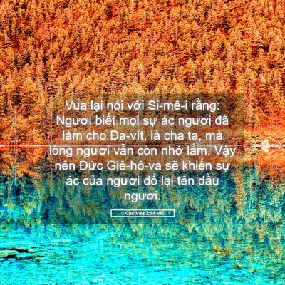 Picture 05 - 1 Các Vua 2:44 VIE - Vua lại nói với Si-mê-i rằng: Ngươi - Bible Verse Picture