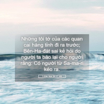 Picture 05 - 1 Các Vua 20:17 VIE - Những tôi tớ của các quan cai hàng - Bible Verse Picture