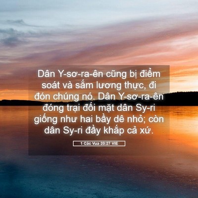 Picture 05 - 1 Các Vua 20:27 VIE - Dân Y-sơ-ra-ên cũng bị điểm soát và - Bible Verse Picture