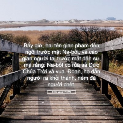 Picture 05 - 1 Các Vua 21:13 VIE - Bấy giờ, hai tên gian phạm đến ngồi - Bible Verse Picture