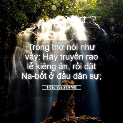 Picture 05 - 1 Các Vua 21:9 VIE - Trong thơ nói như vầy: Hãy truyền rao - Bible Verse Picture