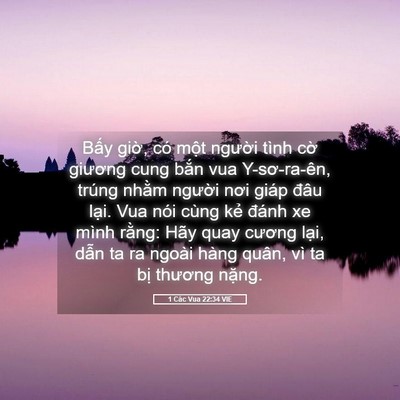 Picture 05 - 1 Các Vua 22:34 VIE - Bấy giờ, có một người tình cờ - Bible Verse Picture