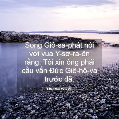 Picture 05 - 1 Các Vua 22:5 VIE - Song Giô-sa-phát nói với vua Y-sơ-ra-ên - Bible Verse Picture