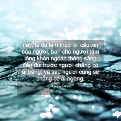 Picture 05 - 1 Các Vua 3:12 VIE - nầy, ta đã làm theo lời cầu xin của - Bible Verse Picture