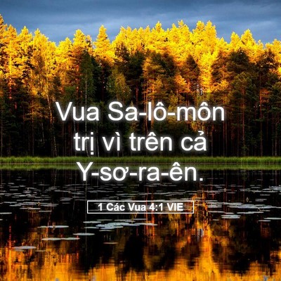 Picture 05 - 1 Các Vua 4:1 VIE - Vua Sa-lô-môn trị vì trên cả - Bible Verse Picture