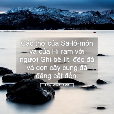Picture 05 - 1 Các Vua 5:18 VIE - Các thợ của Sa-lô-môn và của Hi-ram - Bible Verse Picture