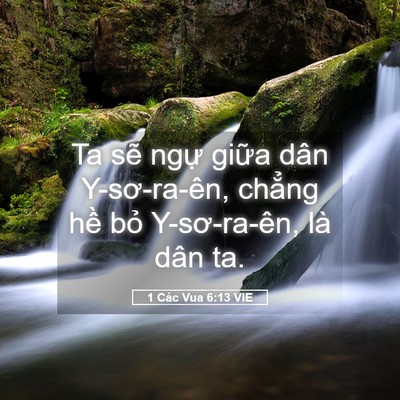 Picture 05 - 1 Các Vua 6:13 VIE - Ta sẽ ngự giữa dân Y-sơ-ra-ên, chẳng - Bible Verse Picture