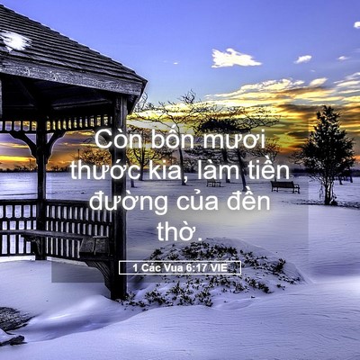 Picture 05 - 1 Các Vua 6:17 VIE - Còn bốn mươi thước kia, làm tiền - Bible Verse Picture