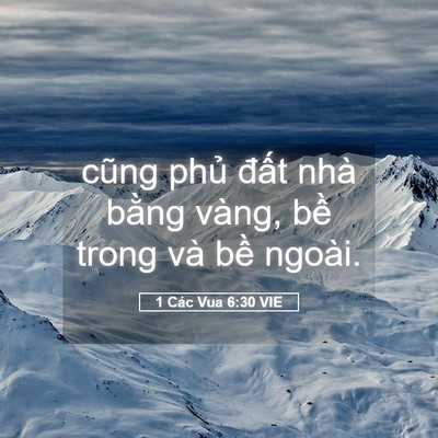 Picture 05 - 1 Các Vua 6:30 VIE - cũng phủ đất nhà bằng vàng, bề trong - Bible Verse Picture