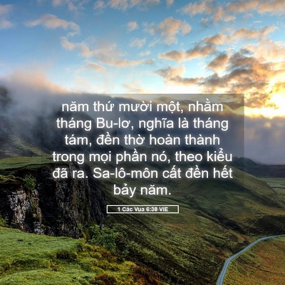 Picture 05 - 1 Các Vua 6:38 VIE - năm thứ mười một, nhằm tháng Bu-lơ, - Bible Verse Picture