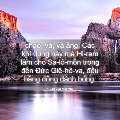 Picture 05 - 1 Các Vua 7:45 VIE - chảo, vá, và ảng. Các khí dụng này mà - Bible Verse Picture