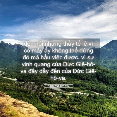 Picture 05 - 1 Các Vua 8:11 VIE - đến nỗi những thầy tế lễ vì có - Bible Verse Picture