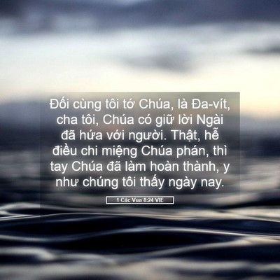 Picture 05 - 1 Các Vua 8:24 VIE - Đối cùng tôi tớ Chúa, là Đa-vít, cha - Bible Verse Picture