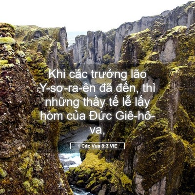 Picture 05 - 1 Các Vua 8:3 VIE - Khi các trưởng lão Y-sơ-ra-ên đã đến, - Bible Verse Picture
