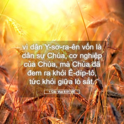 Picture 05 - 1 Các Vua 8:51 VIE - vì dân Y-sơ-ra-ên vốn là dân sự Chúa, - Bible Verse Picture
