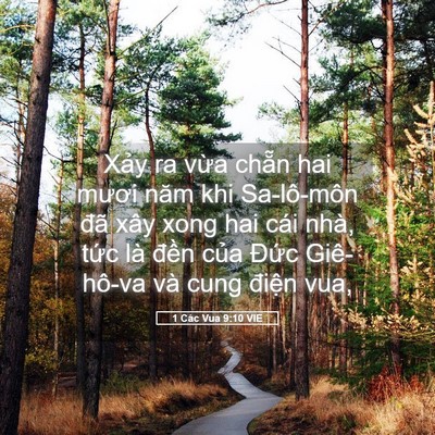 Picture 05 - 1 Các Vua 9:10 VIE - Xảy ra vừa chẵn hai mươi năm khi - Bible Verse Picture